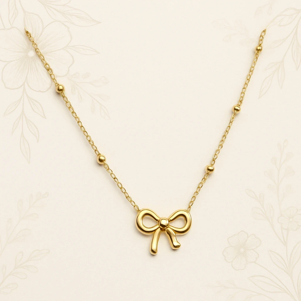 Aurora Bow Pendant Necklace